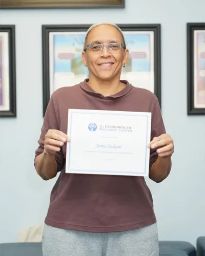 Chiropractic Durham NC Jerma J. Patient Of The Month